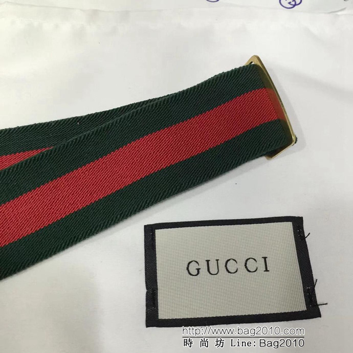 GUCCI古馳 專櫃水貨 4.0Cm織帶 年輕時尚 百搭款腰帶  xfp1053